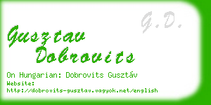 gusztav dobrovits business card
