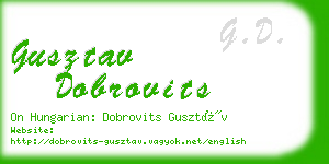 gusztav dobrovits business card